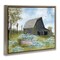 Stupell Industries Blue Floral Country Garden Floater Framed Canvas Wall Art Design by Billy Jacobs